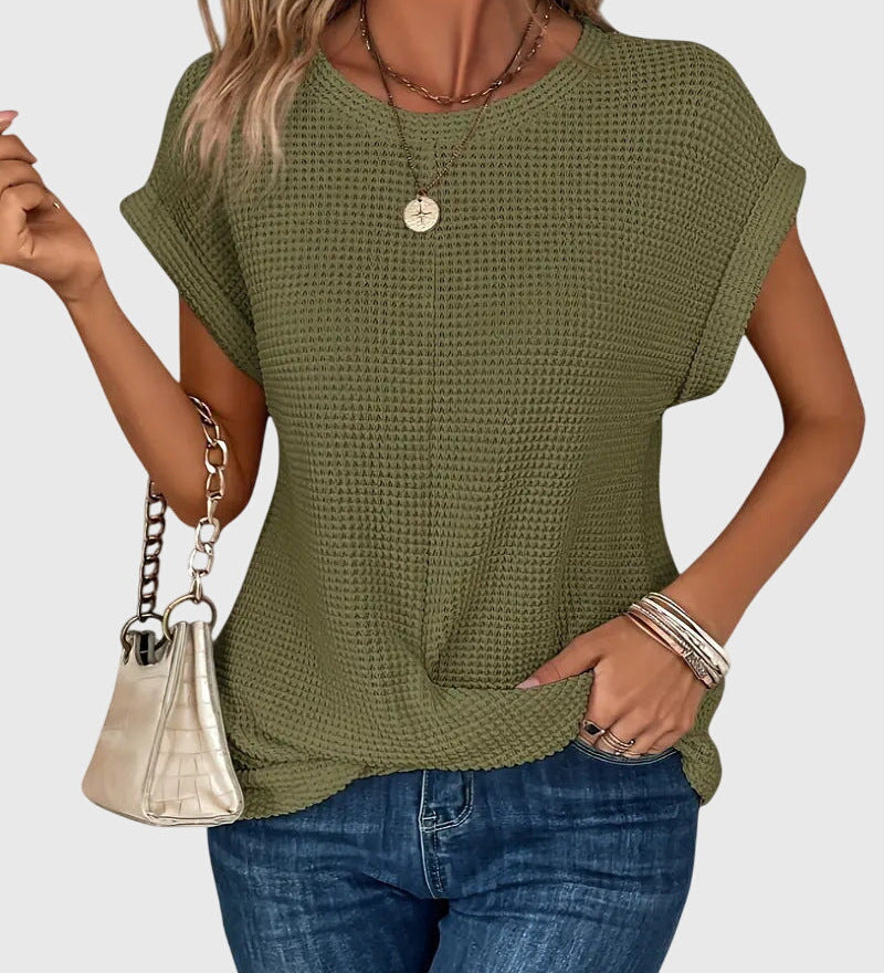 Isa™ | Elegant Blouse with Crew Neck
