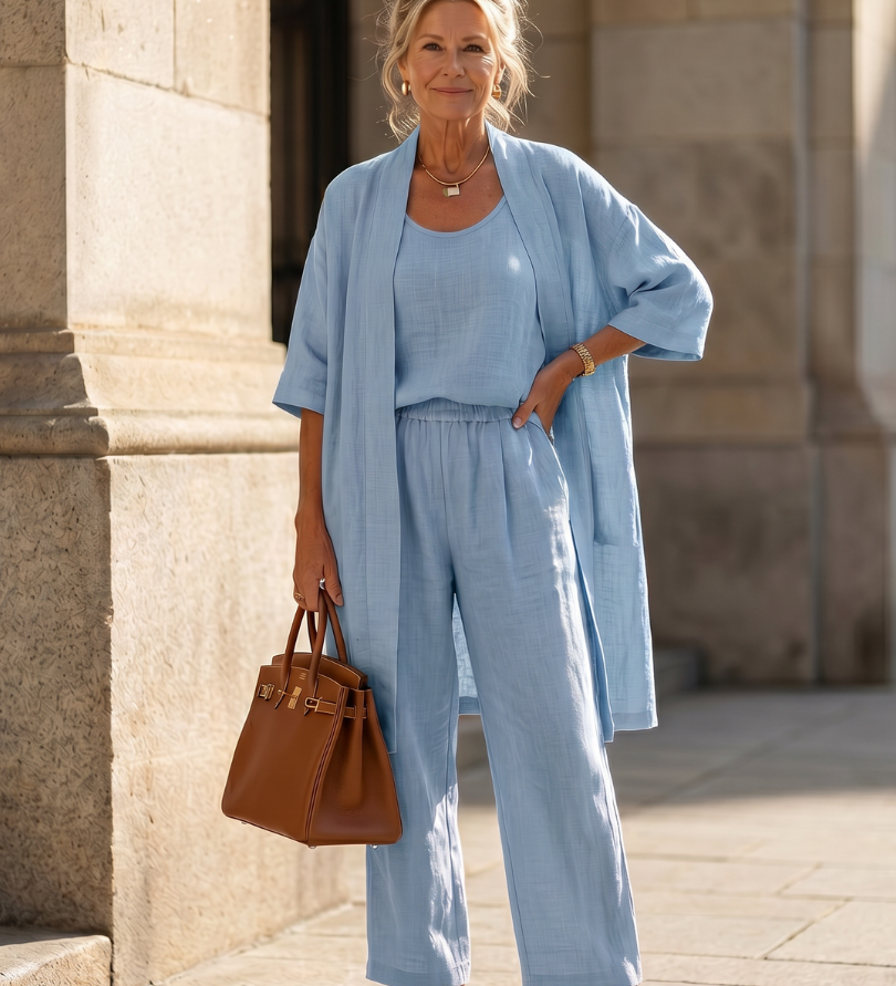 Yael | Three Piece Relaxed Top Pant Set