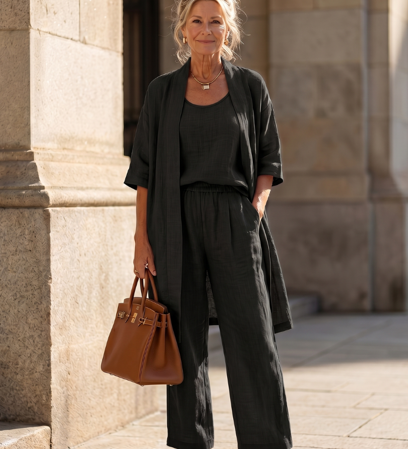 Yael | Three Piece Relaxed Top Pant Set
