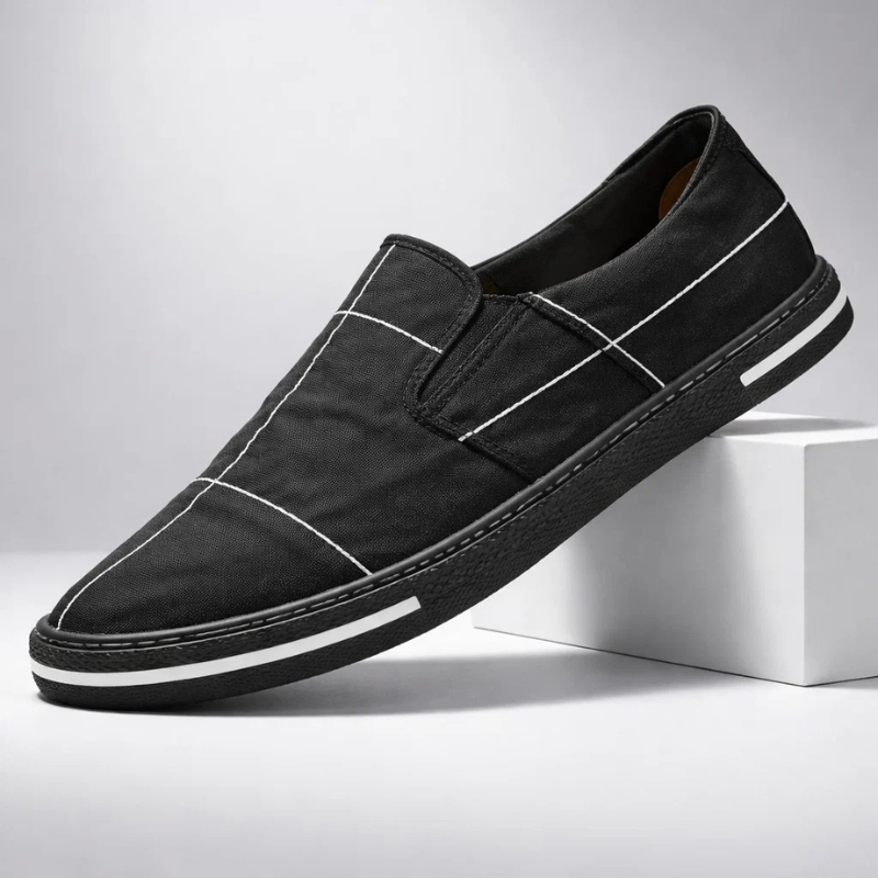 Mondrian Canvas Slip-Ons