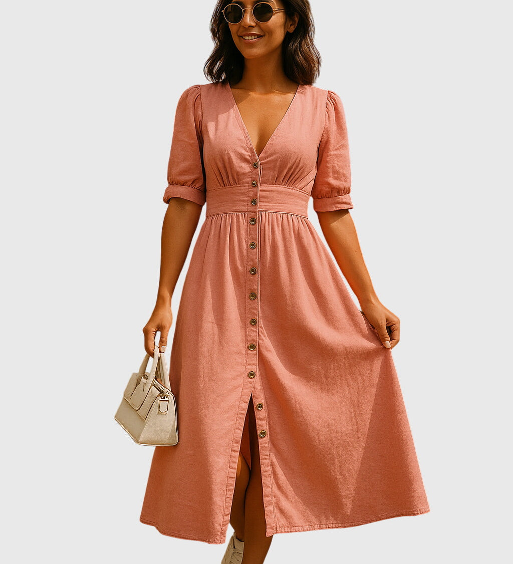 Jacqueline™ | Elegant Denim Dress