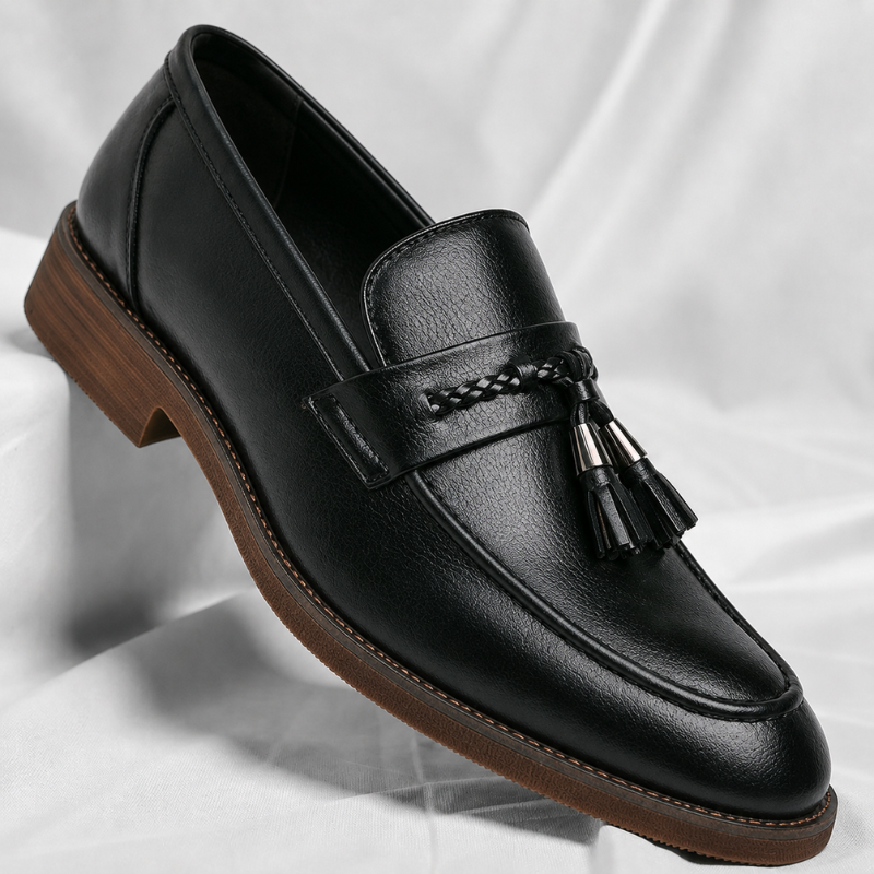 Veneto Leather Tassel Loafers