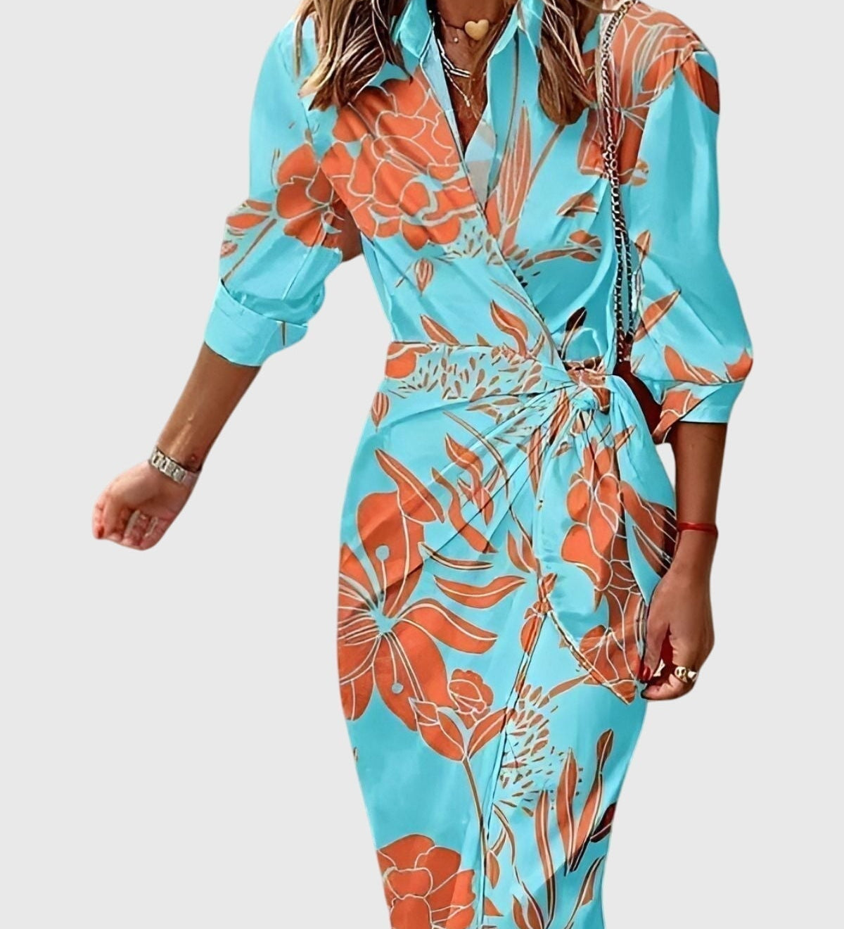 Everly™ | Elegant Wrap Dress with Print