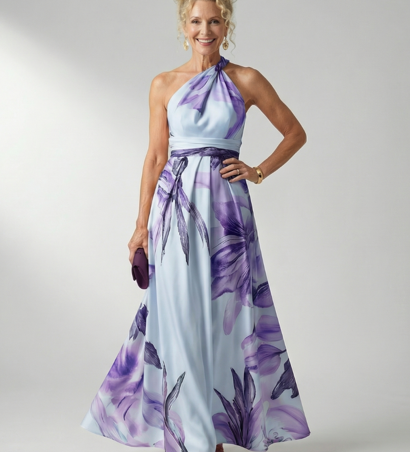 Amiel | Light Floral Maxi Dress