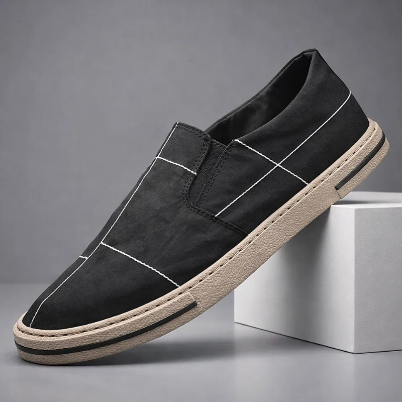 Mondrian Canvas Slip-Ons