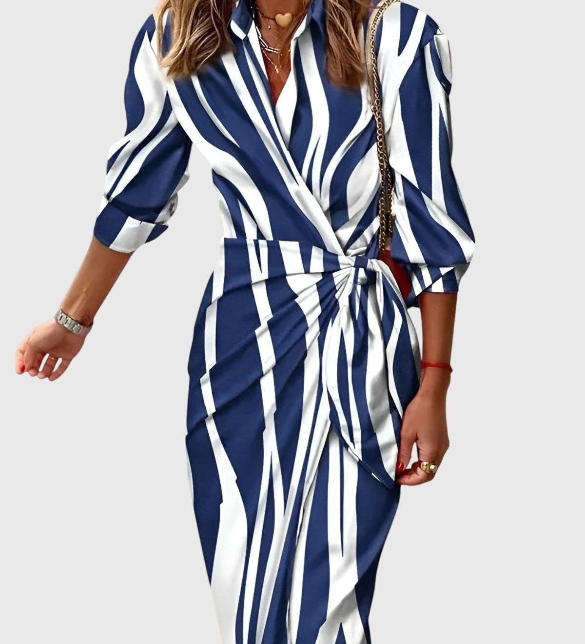 Everly™ | Elegant Wrap Dress with Print