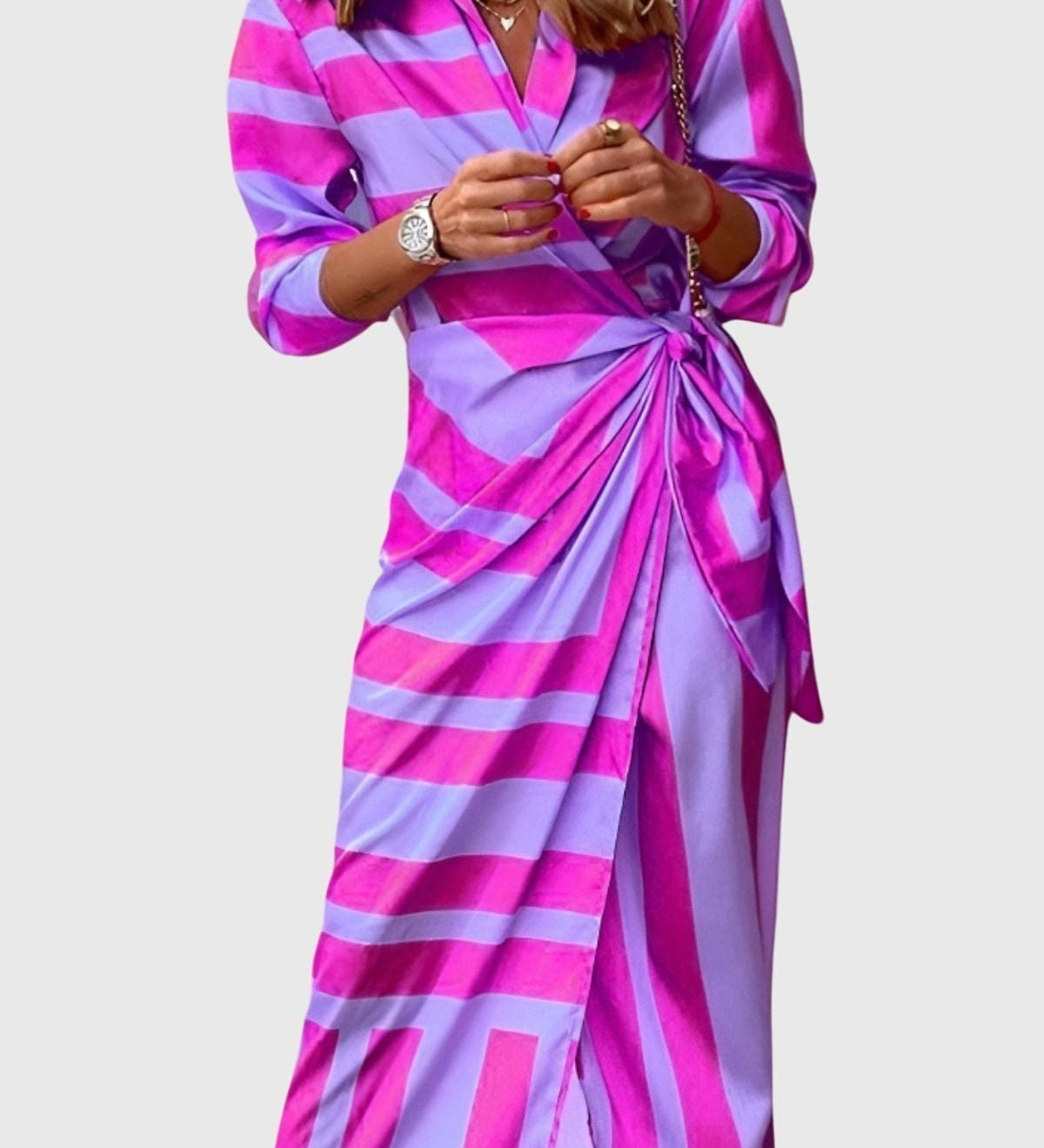 Everly™ | Elegant Wrap Dress with Print