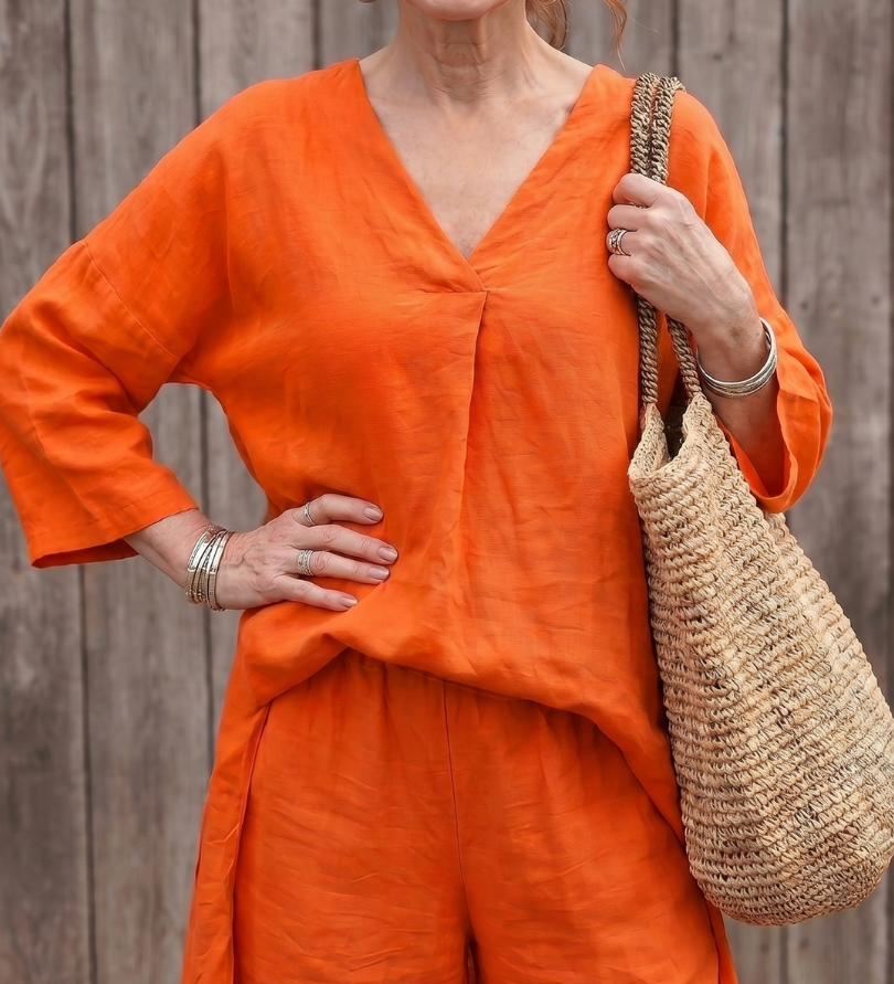 Onyx | Loose Tunic Top Wide Leg Pant Set