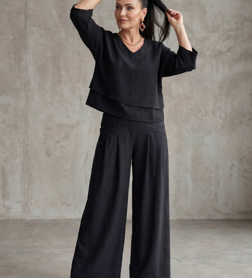 River | Layered Top Wide Leg Set