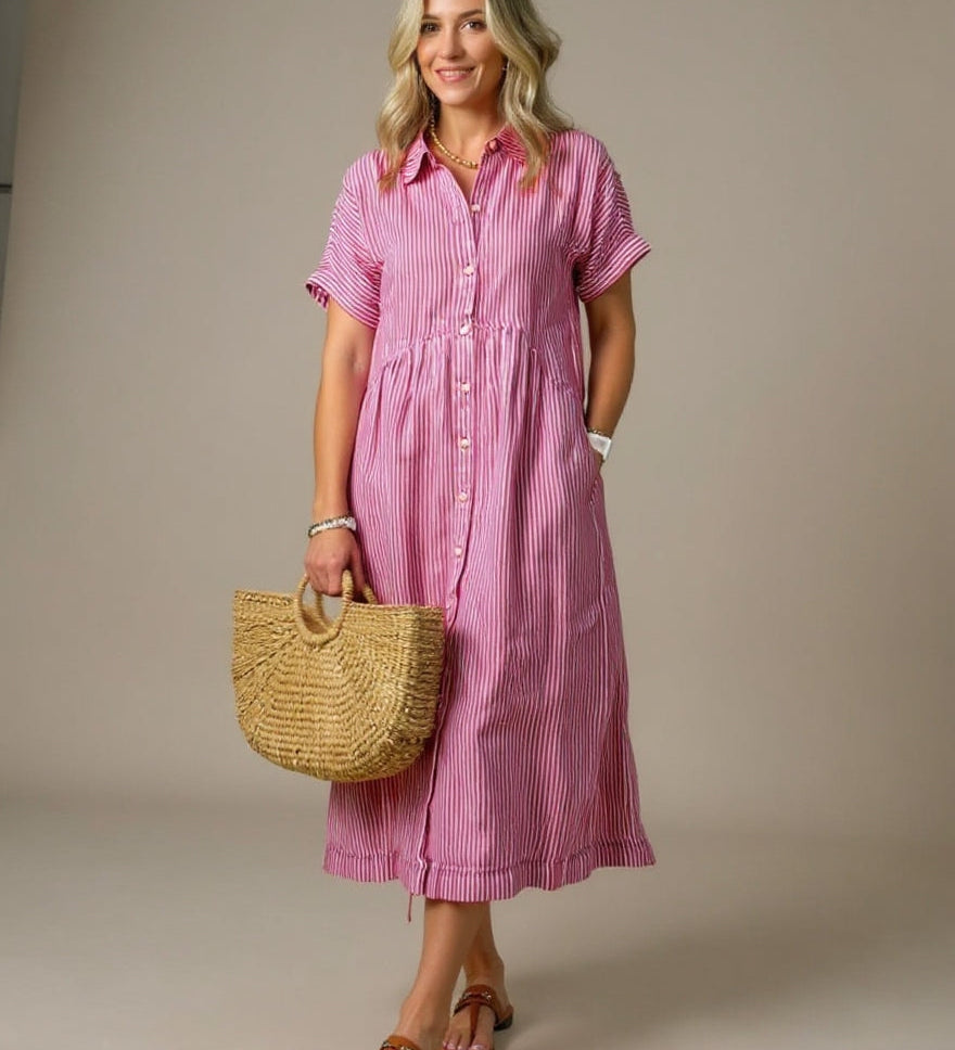 CASSIE | Fashionable Striped Dress