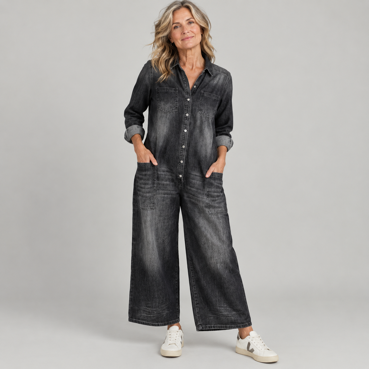 Iona - Cotton Denim Overalls