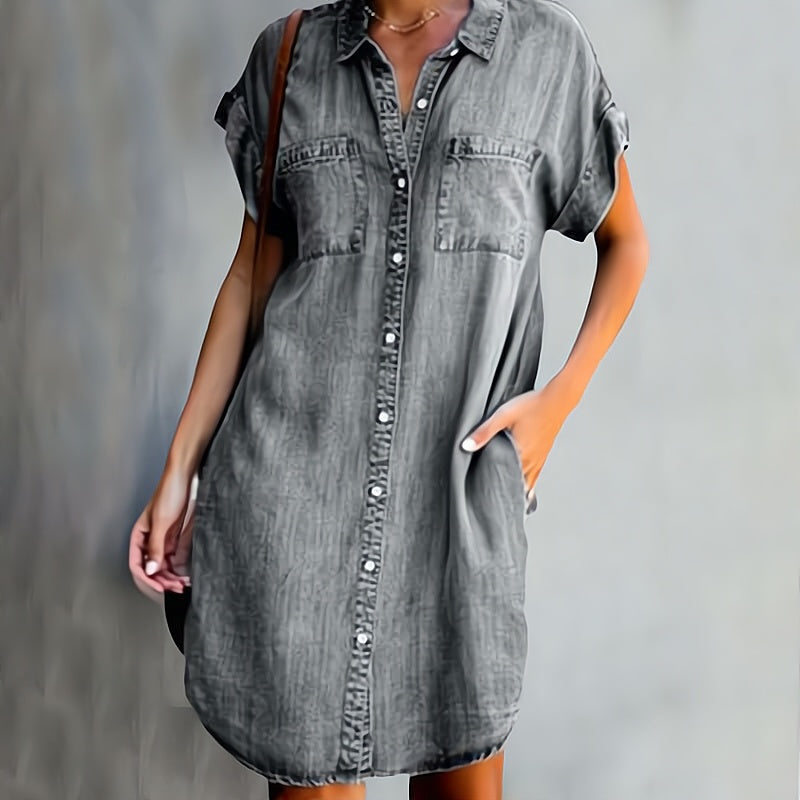 Mia - Button-Front Shirt Dress