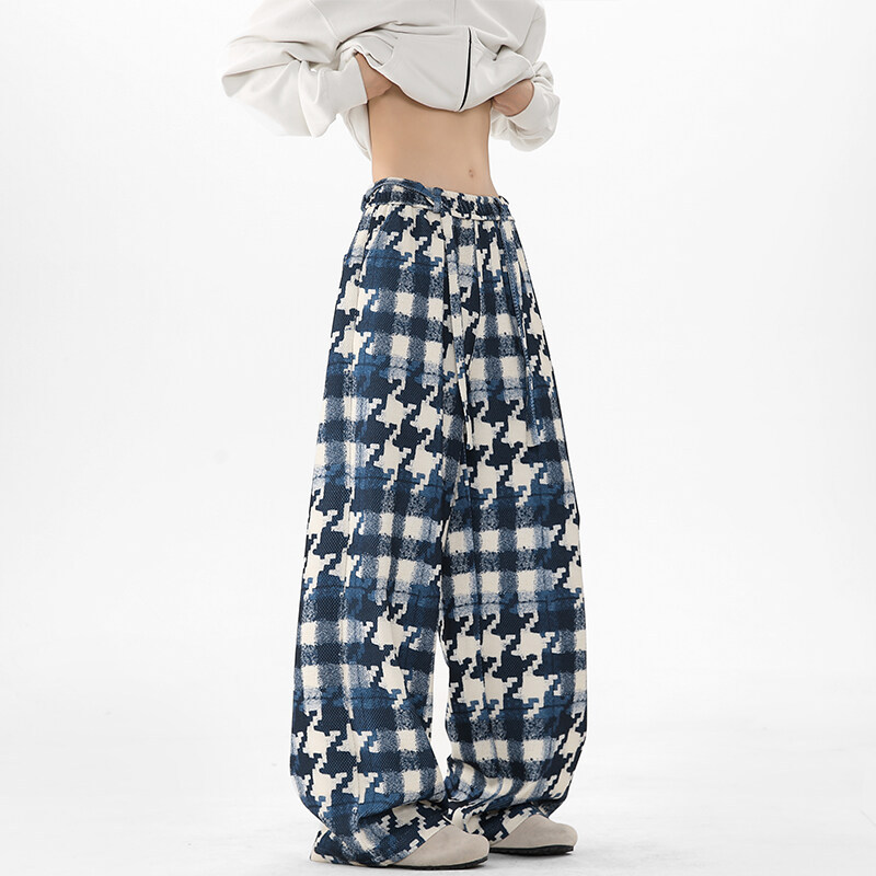 Studio85 Wide-Leg Plaid Pants
