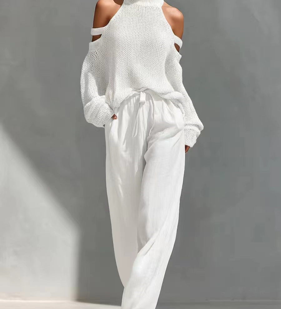Sarah - Modern Knit and Linen Set
