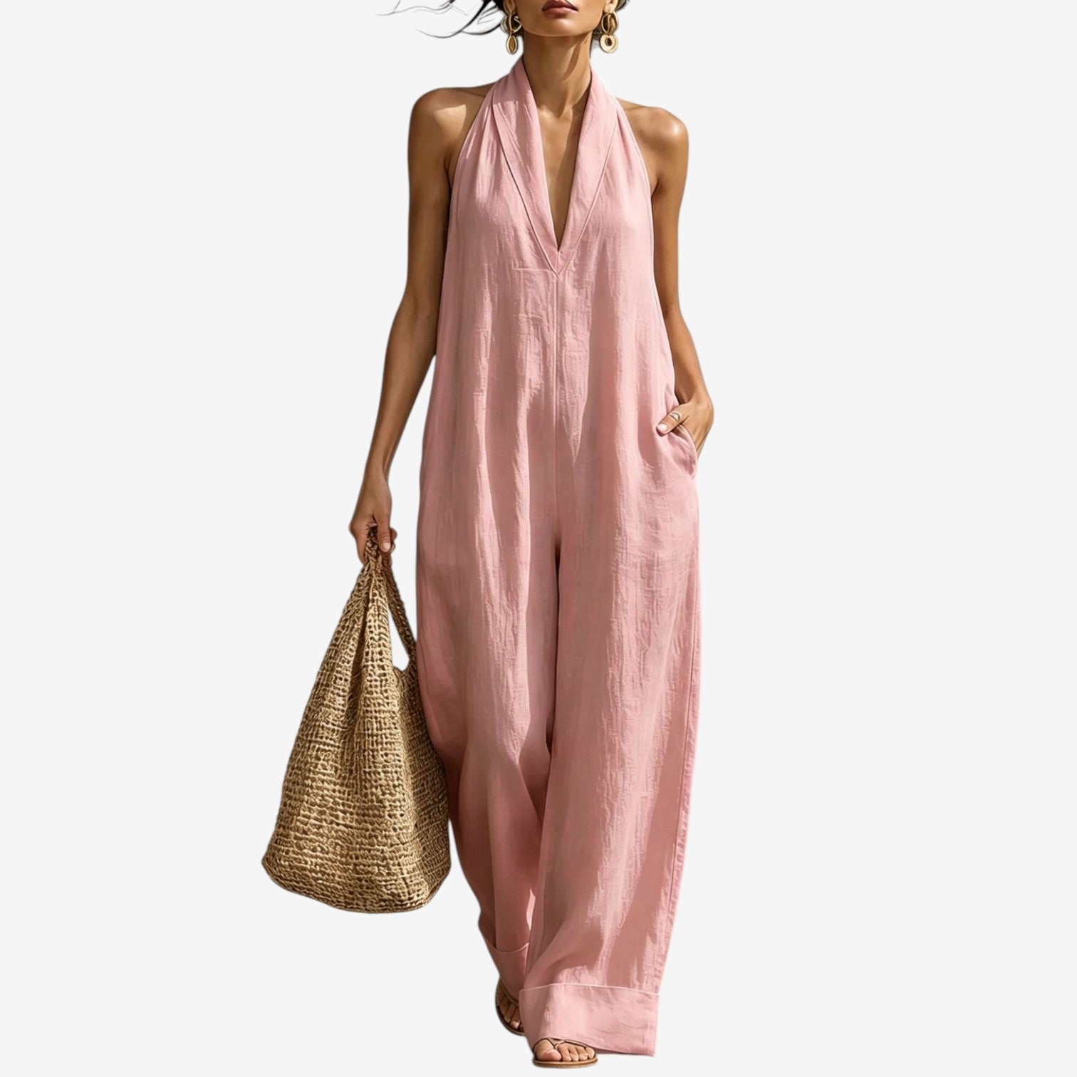 Viola™ Neckline-Detail Jumpsuit