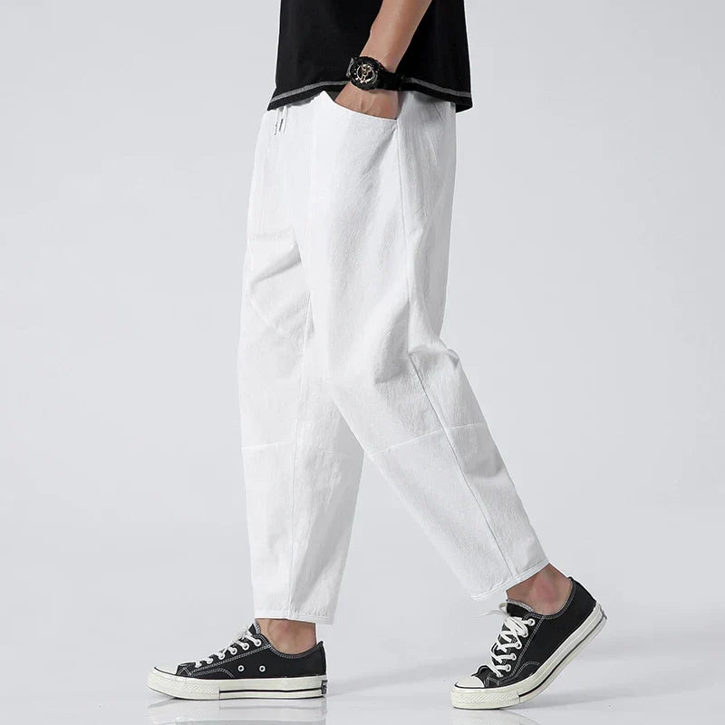 Katachi Cropped Linen Pants