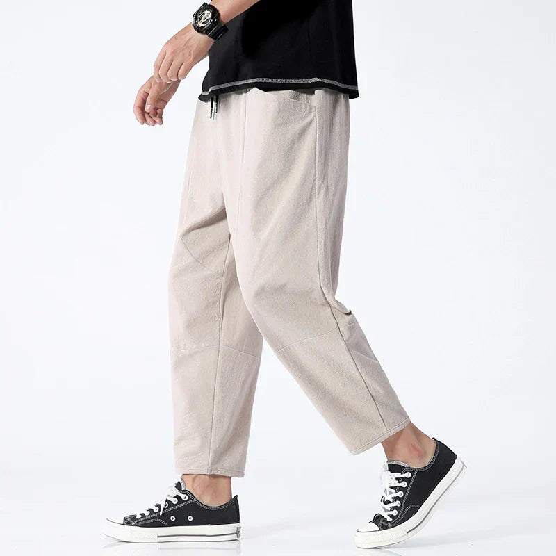 Katachi Cropped Linen Pants