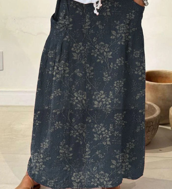 Princess™ | Vintage Floral Elastic waistband Pocket Skirt