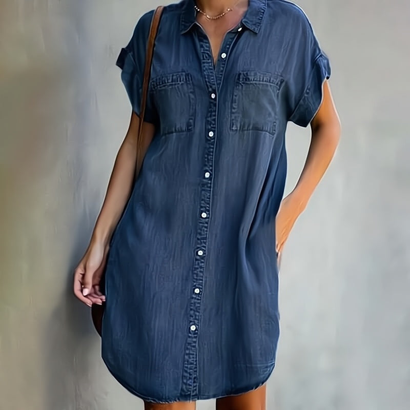 Mia - Button-Front Shirt Dress