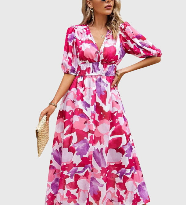 Merlin™ | Flattering Floral Midi Dress