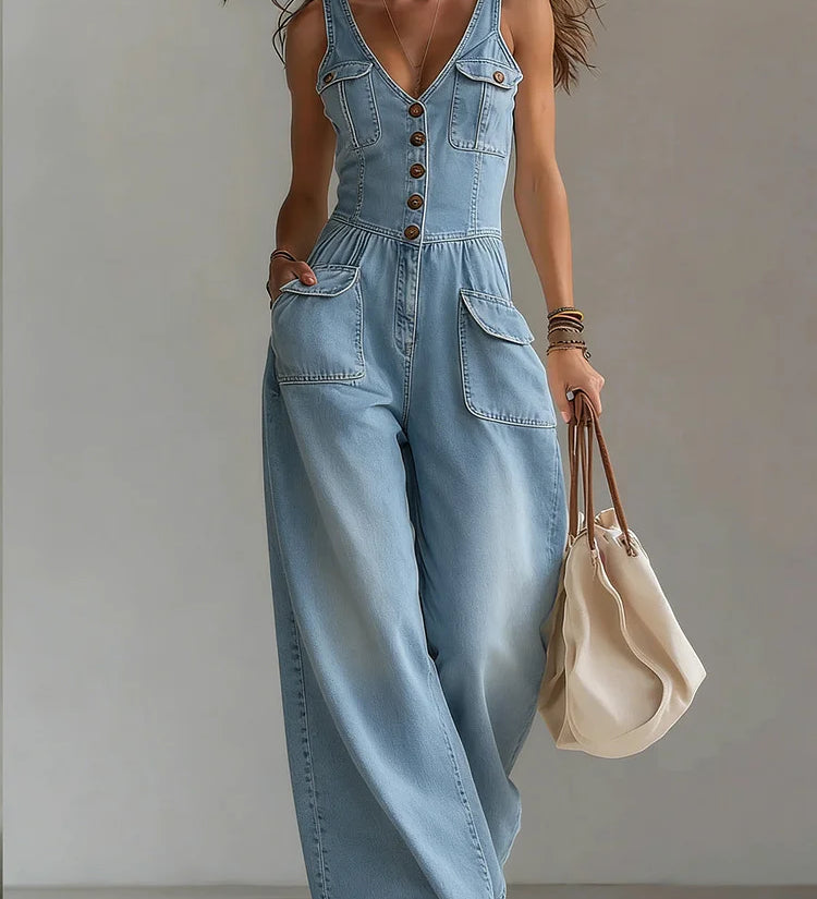 Rebecca - Relaxed Denim Overalls
