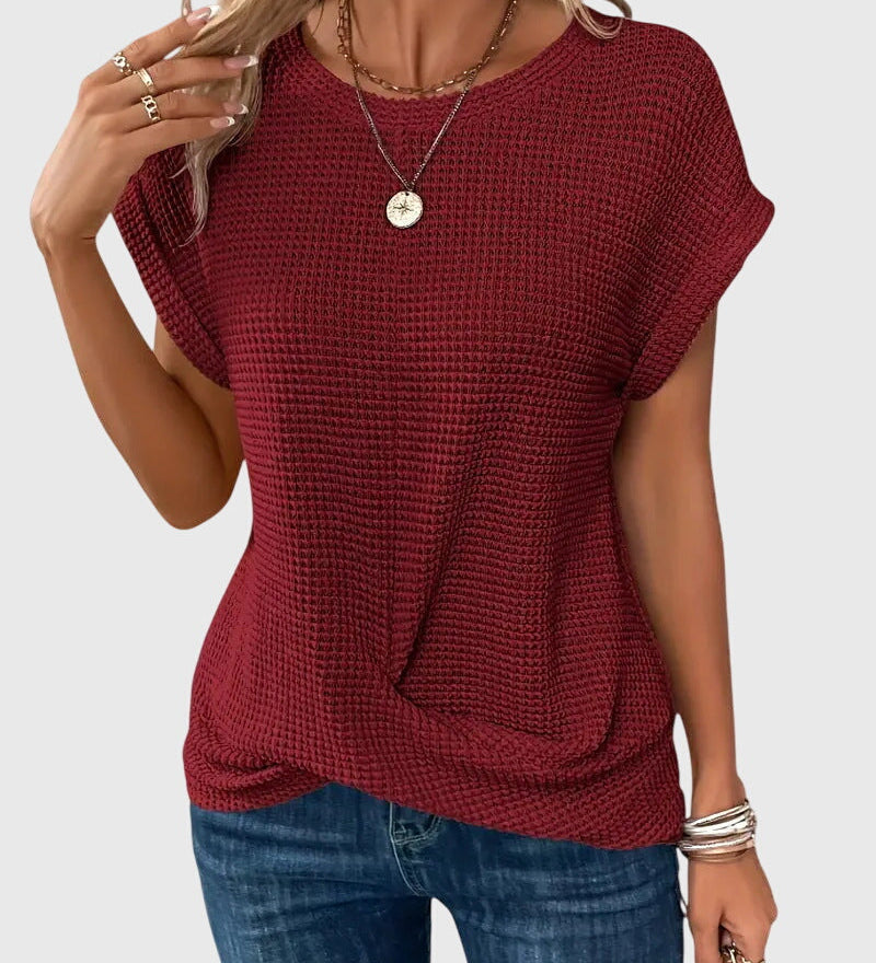 Isa™ | Elegant Blouse with Crew Neck