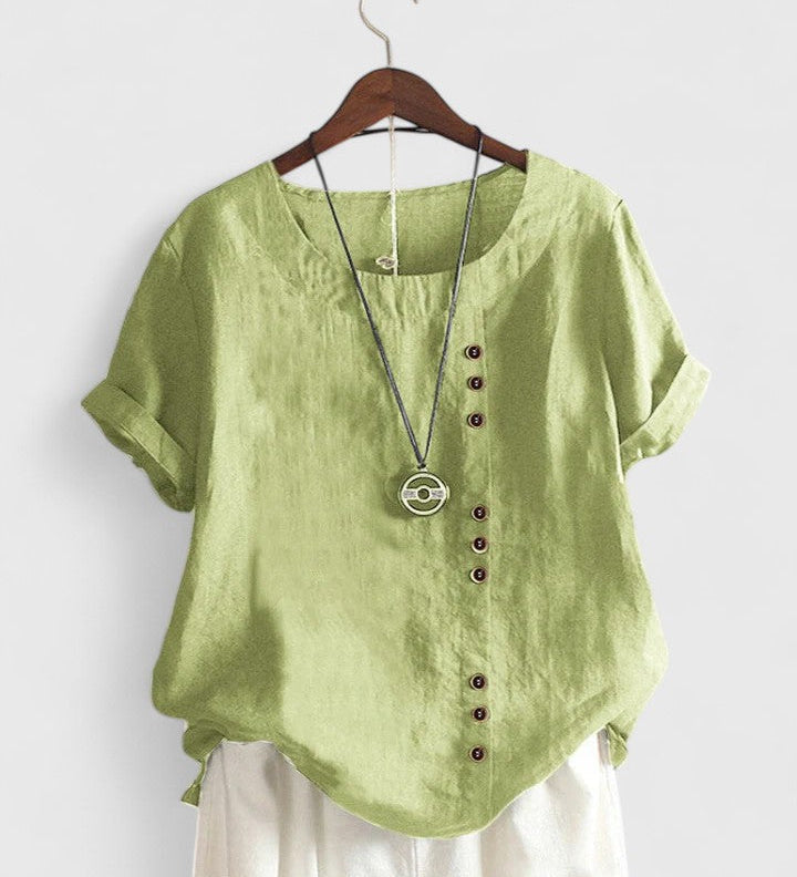 Elisavie | Comfortable Short Sleeve Blouse