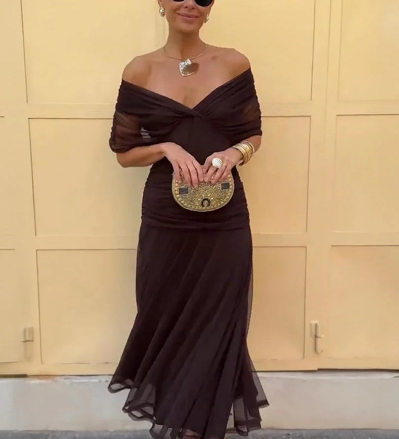 Mikaela - Off-Shoulder Maxi Dress