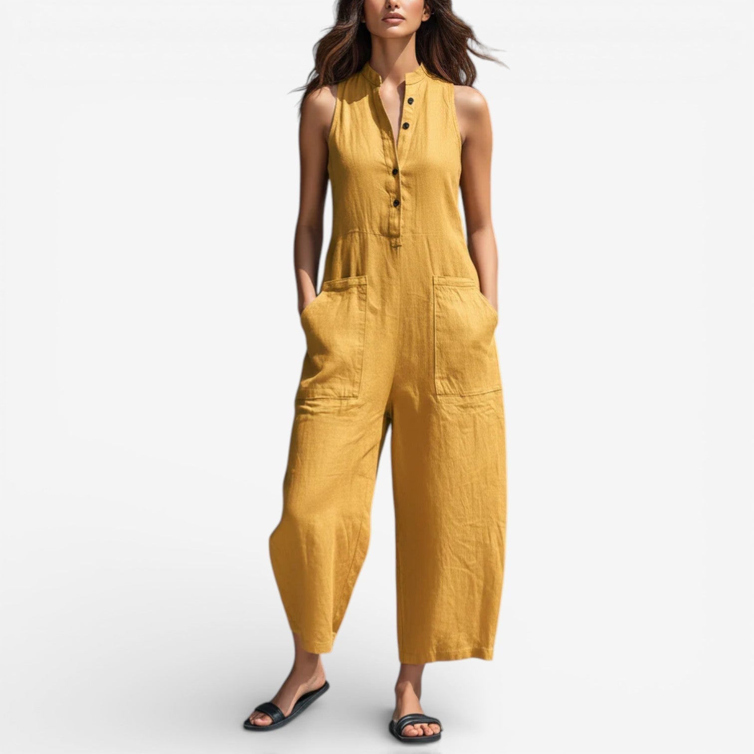 Adoracion™ Wide-Leg Linen Jumpsuit