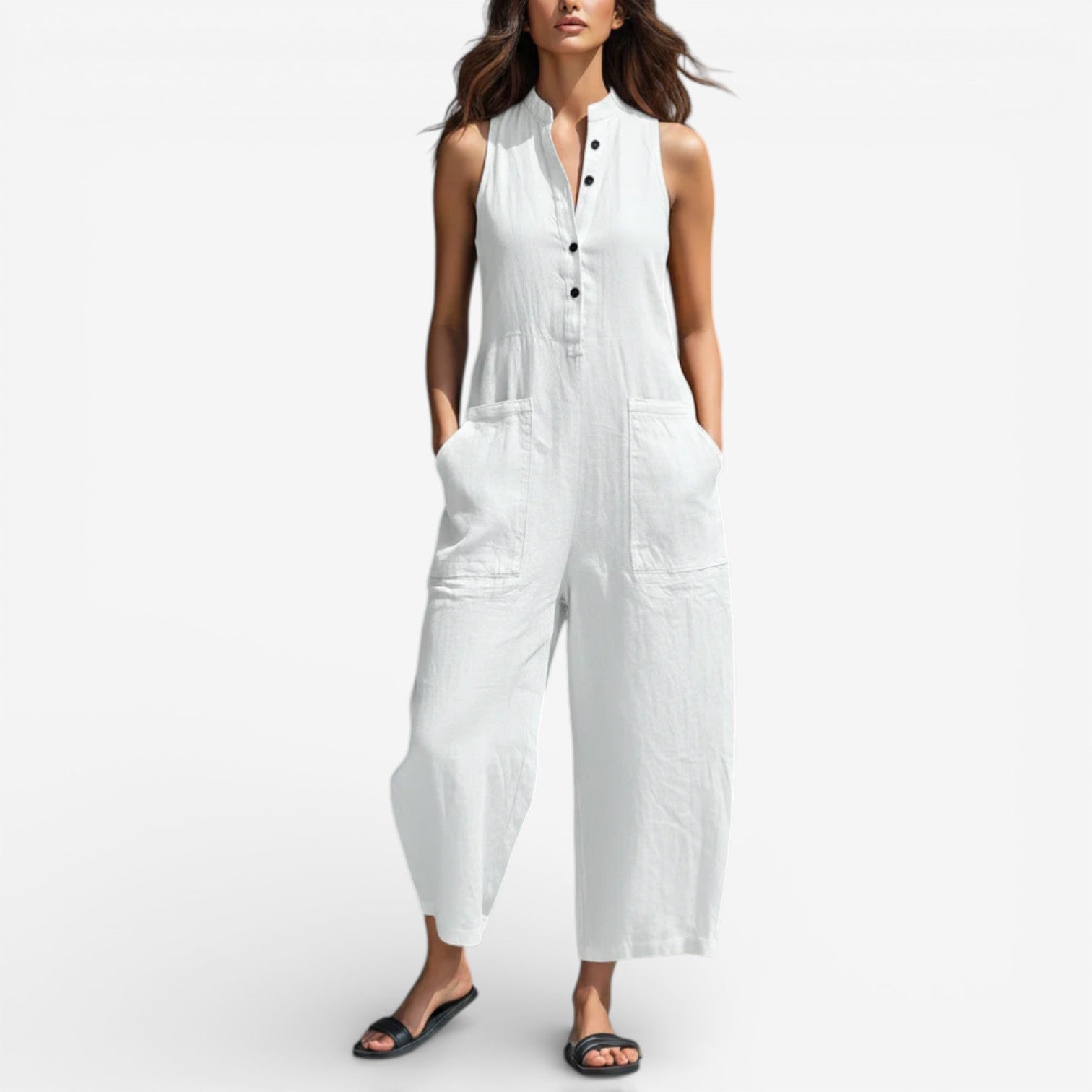 Adoracion™ Wide-Leg Linen Jumpsuit