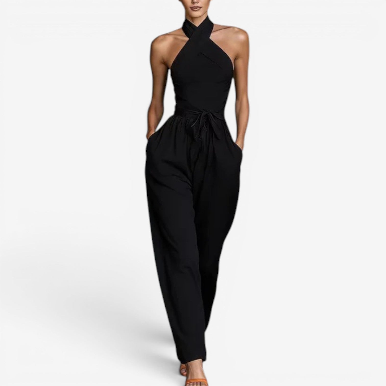 Daine™ Crossover-Neck Jumpsuit