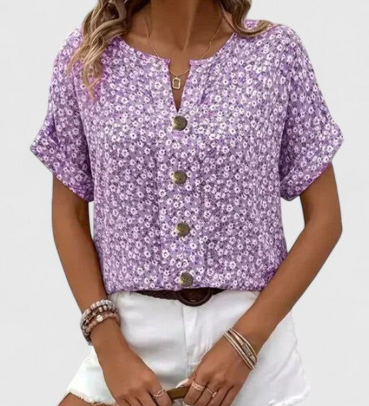Sabine - Elegant Floral Summer Top