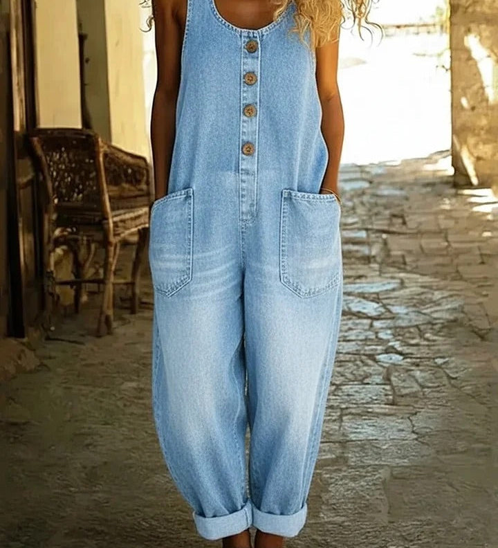 Aurora - Vintage Wash Denim Overalls