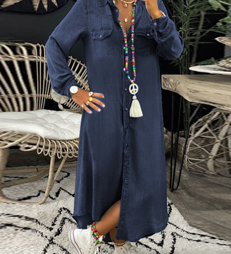 Holly - Relaxed and Stylish Denim Shirt Dress