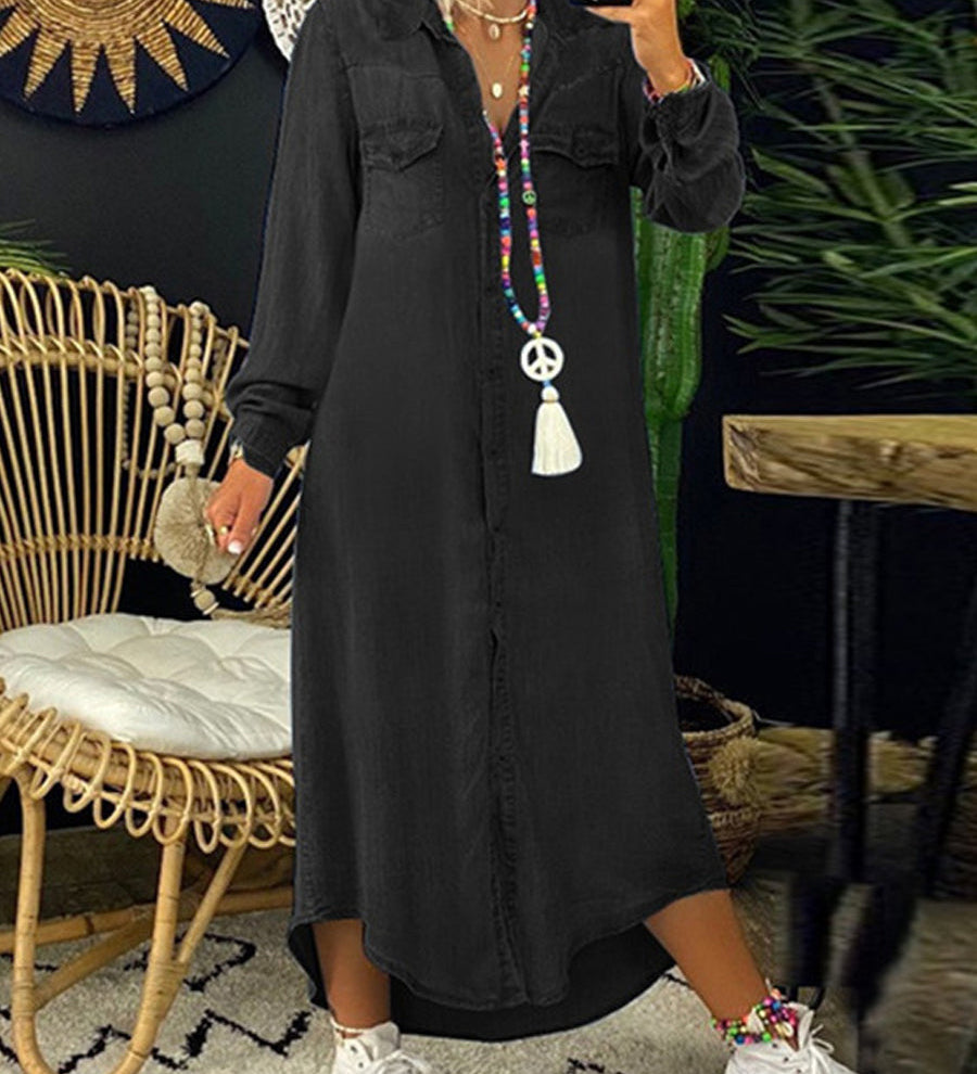 Holly - Relaxed and Stylish Denim Shirt Dress